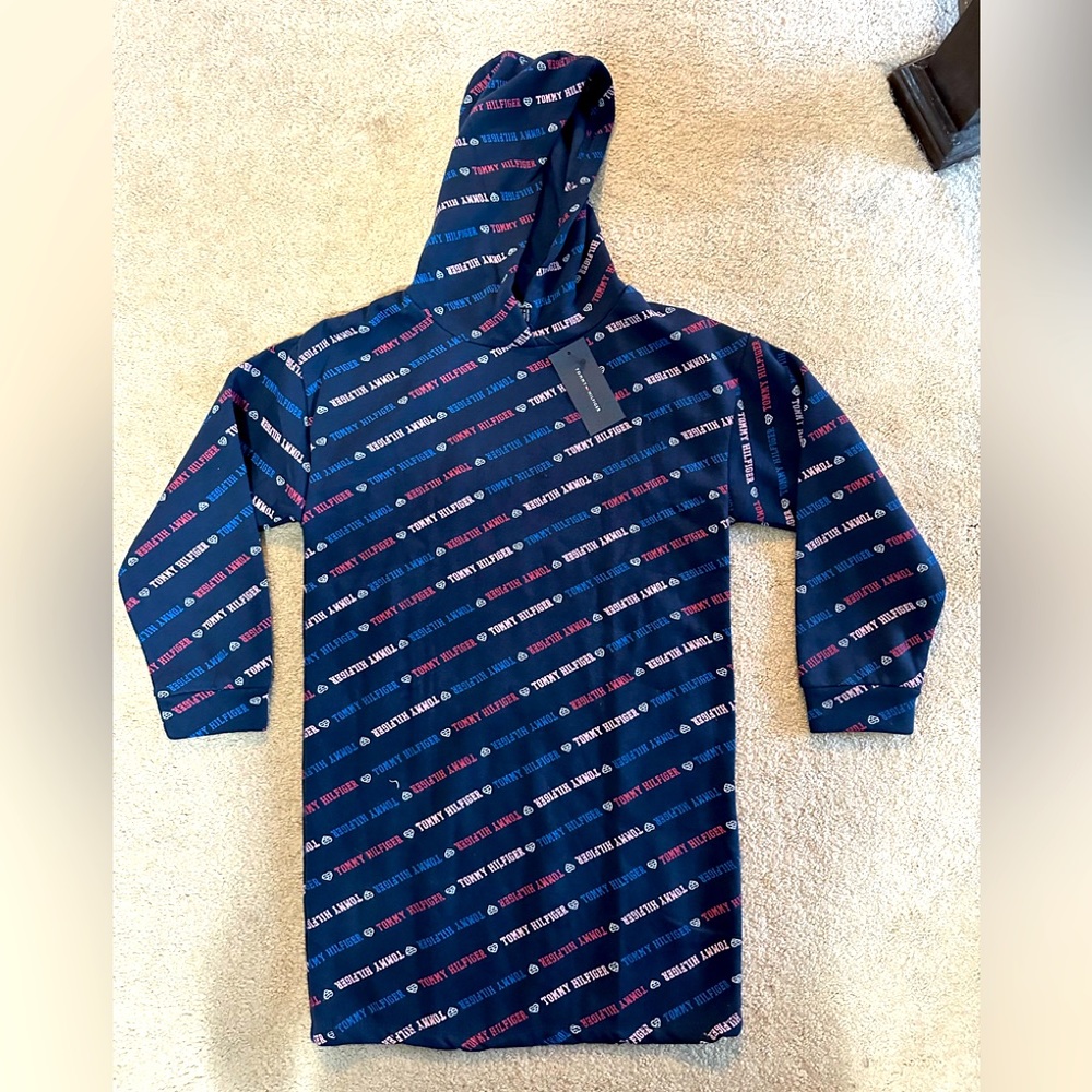 Nwt tommy hilfiger girl shirt dress/hoodie, size M